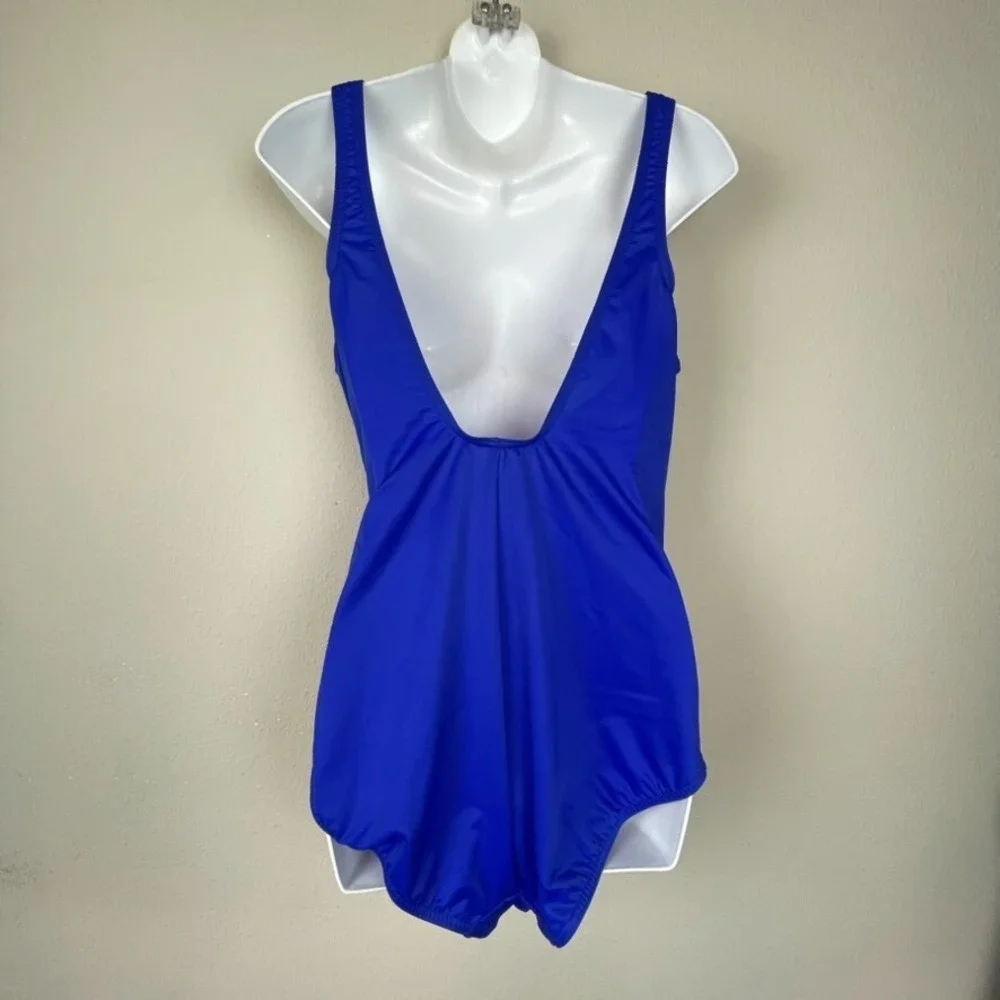 Miraclesuit One Piece Swimsuite Blue 16 Beach Vacation‎ Resort Wear Slimming